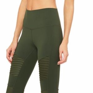 ALOYOGA HIGH WAIST MOTO LEGGING- HUNTER